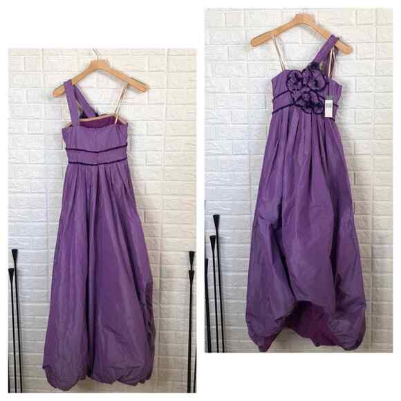 BCBGmaxazaria nylon one shoulder ball gown Women’s Size 0 BCBG - Picture 3 of 9